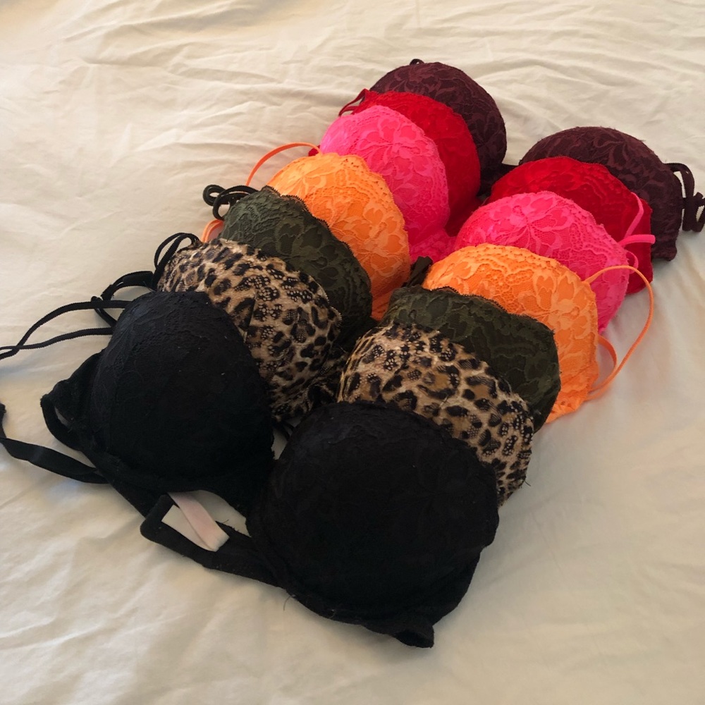VS PINK 36C push up balconette date bra bundle